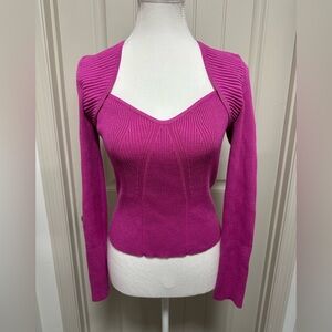 Pink Rose Vibrant Knit Top